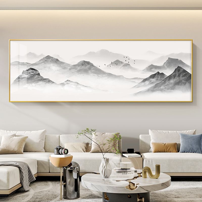 Liushui Shengcai sala de estar pintura decorativa nuevo sofá chino fondo pintura colgante de pared salón de té Zen pinturas murales paisajes