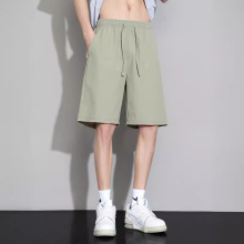 2024夏季冰丝薄款休闲短裤男潮牌宽松舒适百搭运动速干五分沙滩裤
