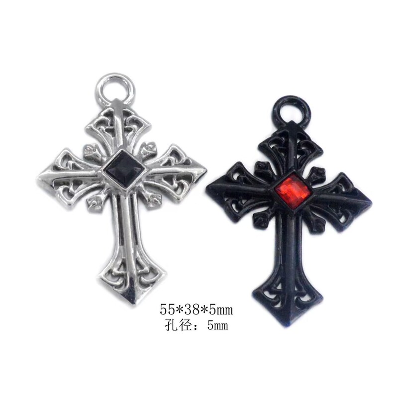 Punk Style Swimming Black Cross Alloy Pendant DIY Alloy Accessories Gothic Style Cross Alloy Pendant Punk Style Swimming Black Cross Alloy Pendant DIY Alloy Accessories Gothic Style Cross Alloy Pendant