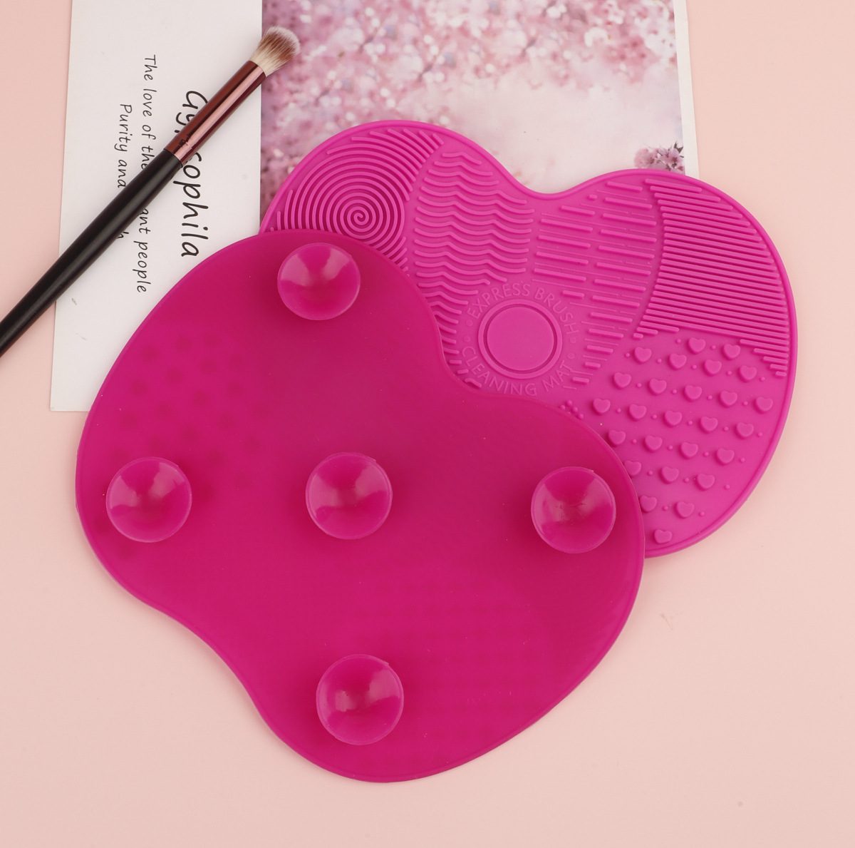 11g Weight Pad for washing brush Makeup Tools Types 1 Piece Quantity Silica Gel Material Multicolor, Apple Pattern Basic, Simple Style Style Basic Simple Style Multicolor Apple Silica Gel Pad For Washing Brush 1 Piece 4