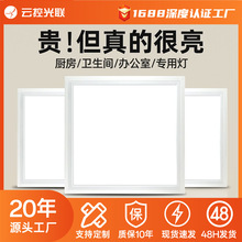 集成吊顶灯天花板led铝扣板灯厨房卫生间嵌入式300x300x600平板灯