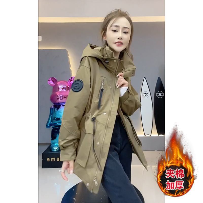 欧洲站潮牌连帽外套女春秋新款宽松百搭显瘦小个子显高冲风衣|undefined