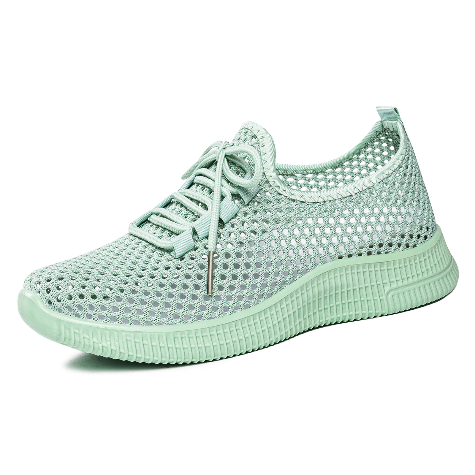 Otoño nuevo ocio de tela de mosca zapatos de poliuretano transpirables zapatos deportivos grandes comercio exterior zapatos de malla de mujer spot image 12