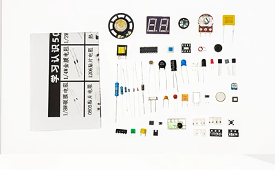 Learn to Recognize 50 Kinds of Digital Components. Electronic Kit DIY Parts Discrete Component Teaching Practice Exercises (Elektron komponentlər) - learn-to-recognize-50-types-of-electronic-components