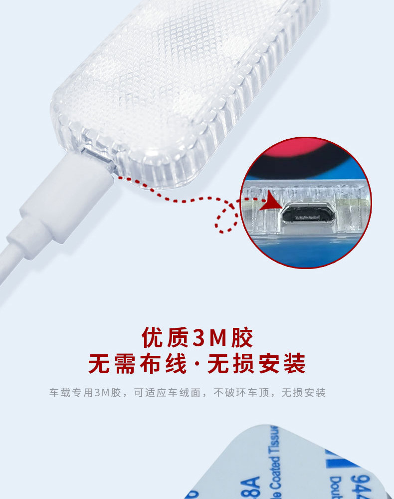 Car interior led touch atmosphere light car interior lighting foot sensor touch light car small light change decoration