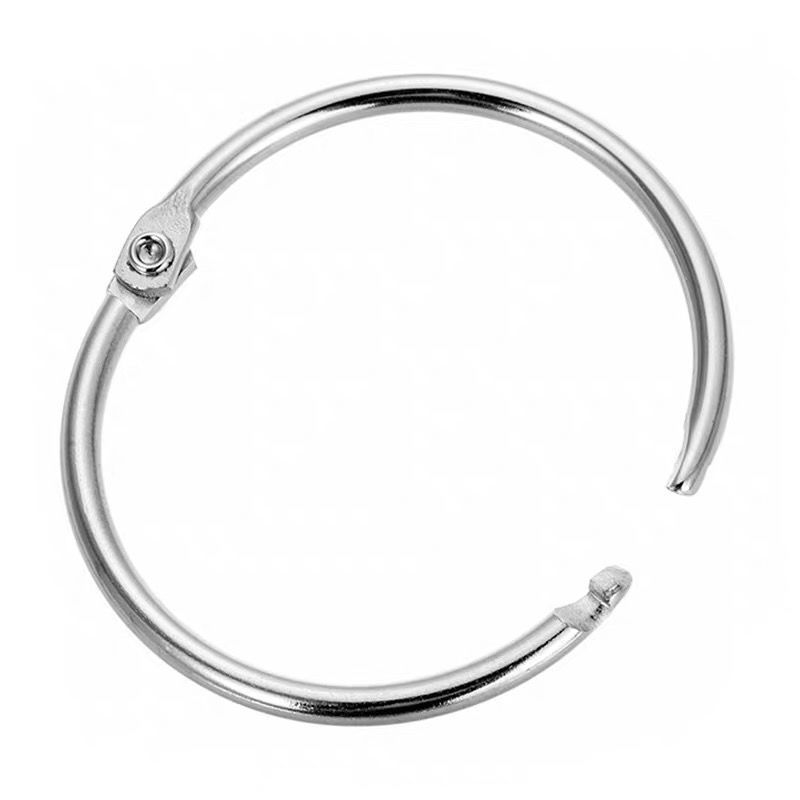 Anillo de hierro abierto de hoja de metal anillo de libro anillo de tarjeta de hebilla móvil anillo de almacenamiento anillo de papelera anillo de hierro