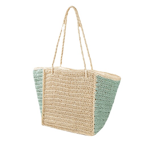  Summer Small Fresh Shoulder Woven Bag Pastoral Style Straw Bag Portable Seaside Vacation Beach Bag Casual Trend