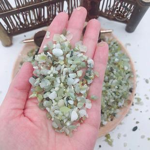 Green Stone Rice Dandong Green Jade Garden Courtyard Landscaping Steam Room Sauna Green Polished Waxed Stone
