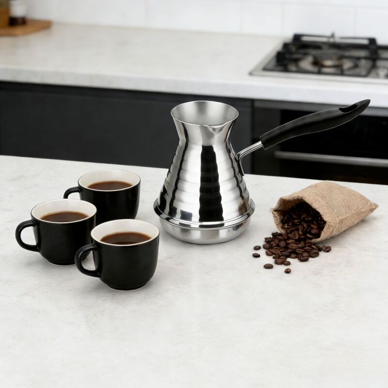 Cone-Shaped Milk Cup, Turkish Coffee Cup, Stainless Steel Middle Eastern Coffee Pot, Frother, Latte Art Cup, Suitable for Induction Cookers Cone-Shaped Milk Cup, Turkish Coffee Cup, Stainless Steel Middle Eastern Coffee Pot, Frother, Latte Art Cup, Suitable for Induction Cookers