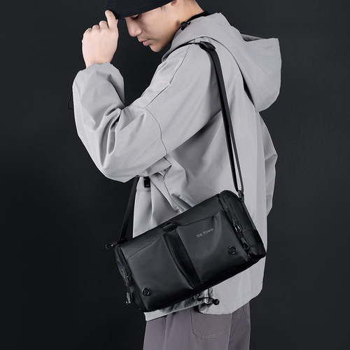 New trendy cool unisex shoulder bag, functional casual crossbody bag, work-style crossbody bag, large-capacity travel backpack