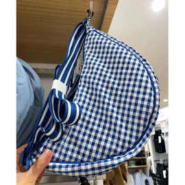 2025春夏新款男装女装挎包/百搭格子斜挎单肩包饺子包女包insA23