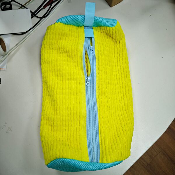 Cross-Border Shoe Washing Bag, Lazy Chenille Shoe Bag, Hot-Selling Household Machine Washable Anti-Deformation Care Bag, Double Zipper and Double Pockets