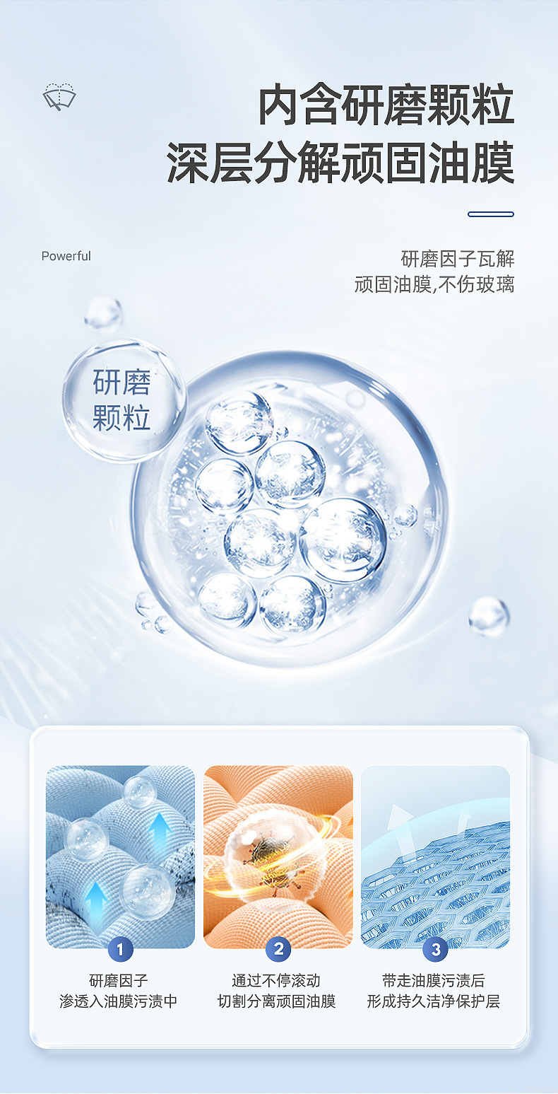 Car Servant Cold Oil Film Remover Front Windshield Cleaner Car Powerful Oil Removal Foam Oil Film Remover