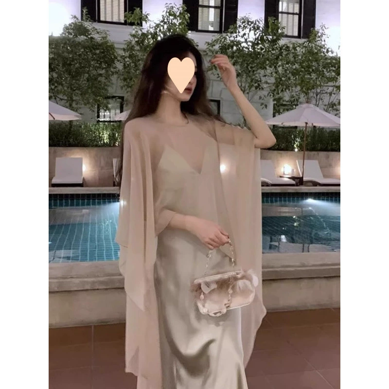 Shiffon summer breathable cloak, jacket