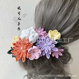 日本传统发饰剑菊梅花细工发簪发钗和风和服配饰浴衣头饰发夹套装