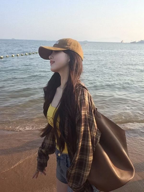 复古格子衬衫女春秋2025年新款衬衣设计感薄款防晒外搭上衣外套女|undefined