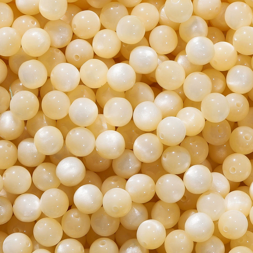 Resin cat's‑eye round beads, 8/10/12 mm, drilled 1.6/1.8/2.0 mm, assorted colors
