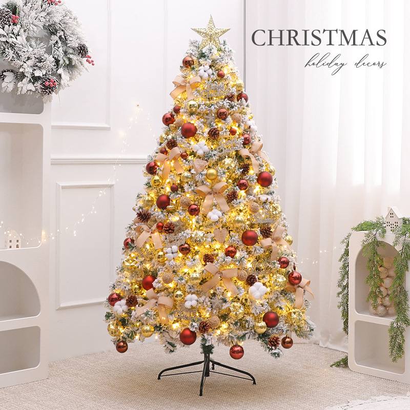 Nuevo conjunto de árbol de Navidad grande decoración DIY decoración de la escena de Navidad de lujo para el hogar