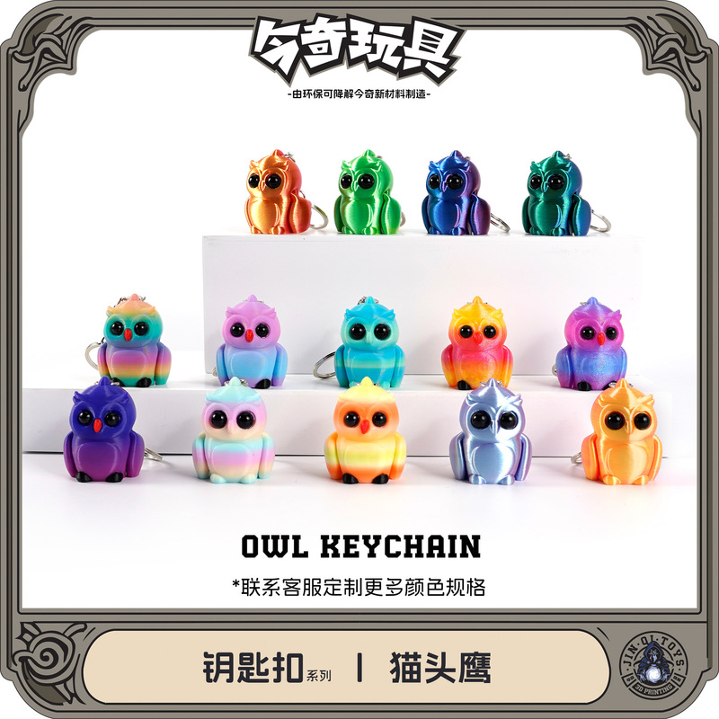 3D printing key chain pendant cute chameleon multi-color movable one-piece joint accessories cross-border explosive ornaments