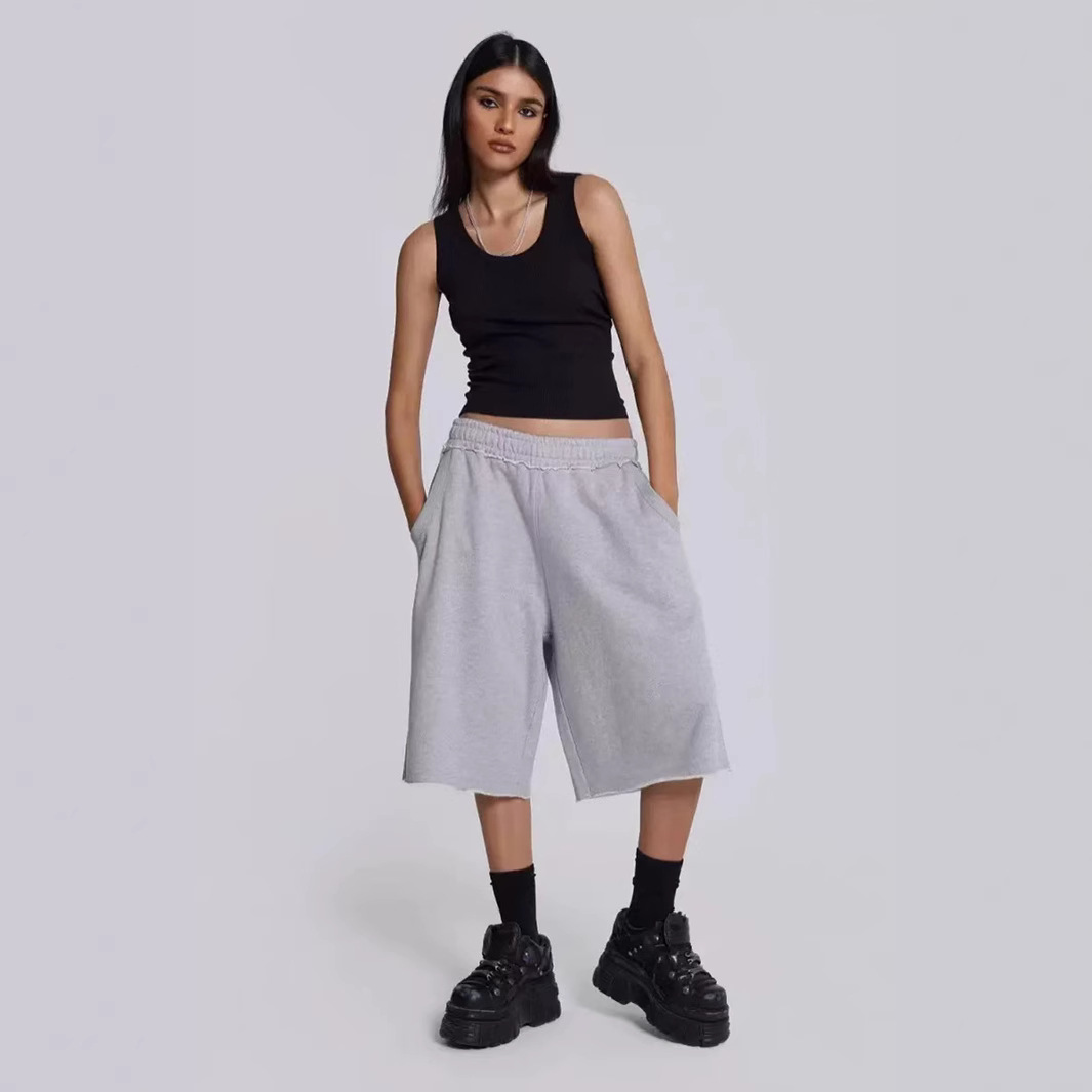 Comercio exterior marca de tendencia transfronteriza pesada pantalones de verano pantalones deportivos de piernas anchas pantalones casuales pantalones de estilo harp