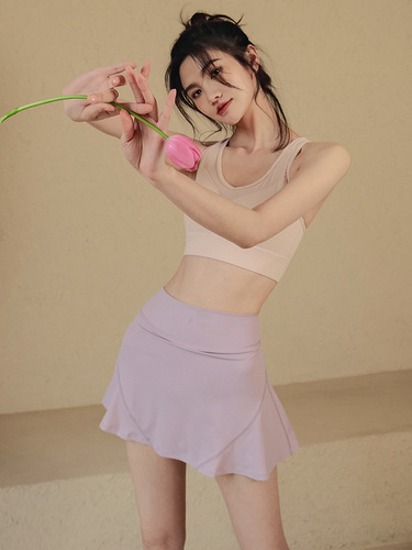 Women's Summer Half Body Skirt, Hip Covering, Anti-Slip Yoga Suit, Hooded Skirt, Running Training, Quick-Drying Casual Fitness Short Skirt
