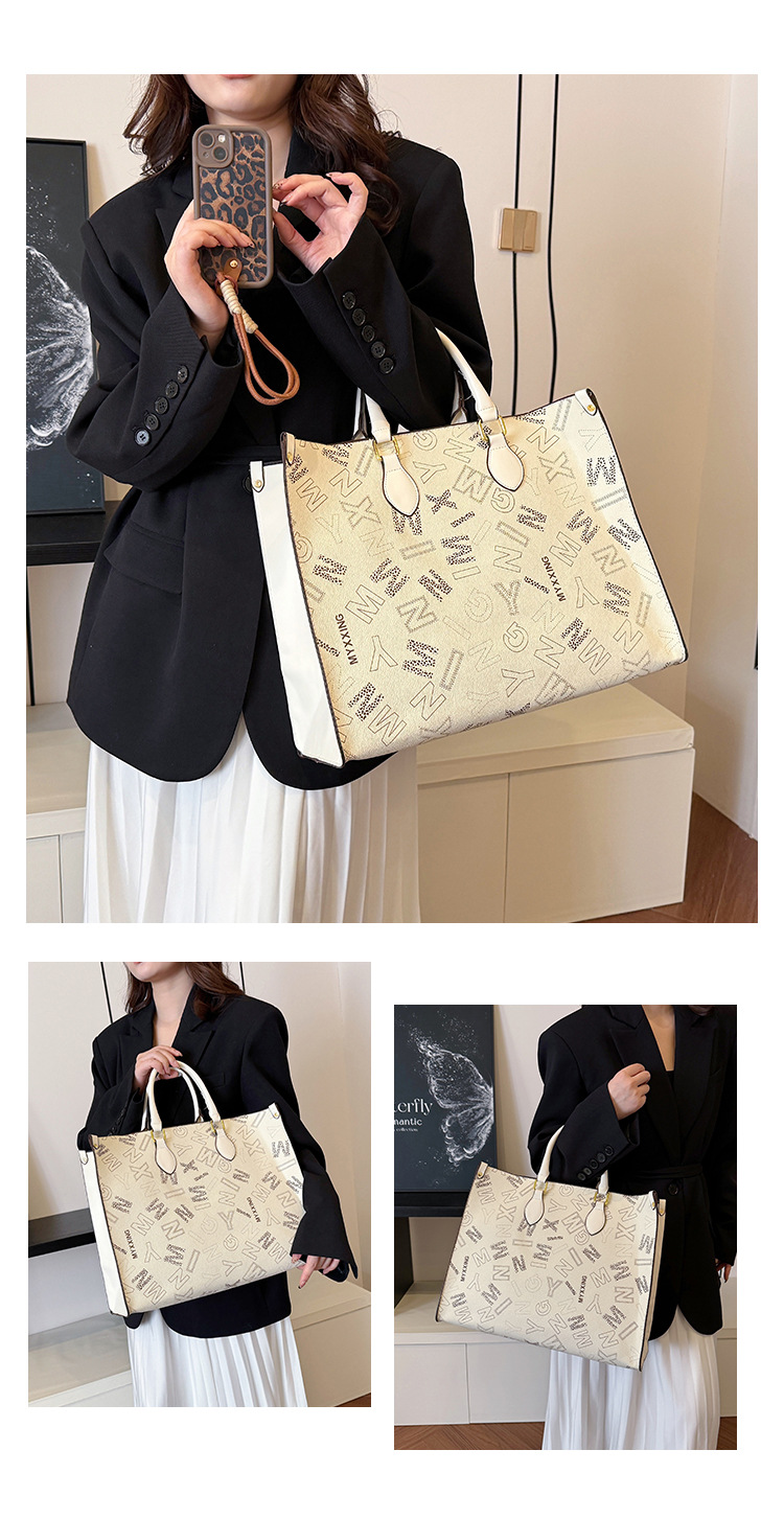 Retro Women's Tote Bag Large Capacity Pu Leather Shoulder Handbag_voghion.com