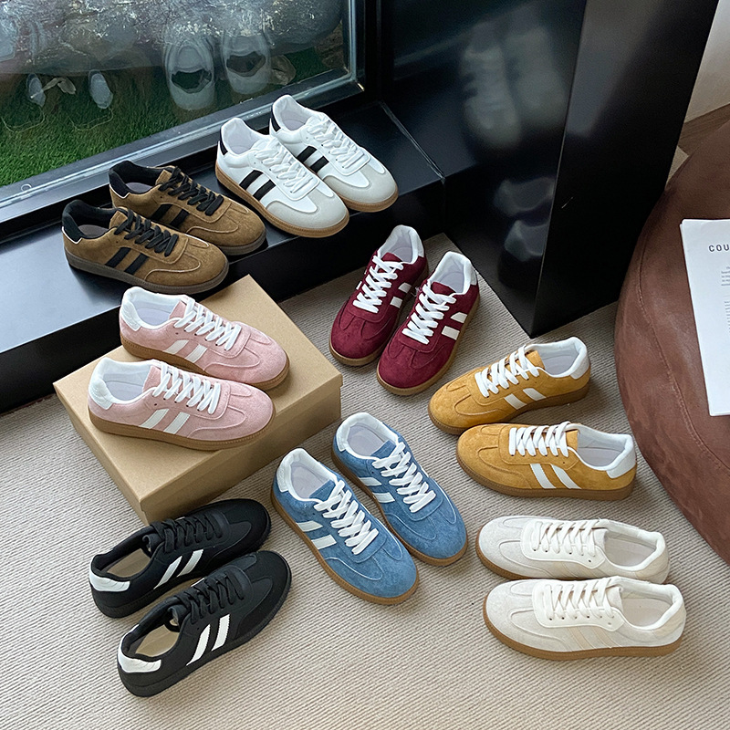 Wenzhou Women's Shoes Thick-soled Color Matching German Training Shoes Women's 2025 Autumn New Genuine Leather sneaker All-match Casual Shoes Wenzhou Women's Shoes Thick-soled Color Matching German Training Shoes Women's 2025 Autumn New Genuine Leather sneaker All-match Casual Shoes