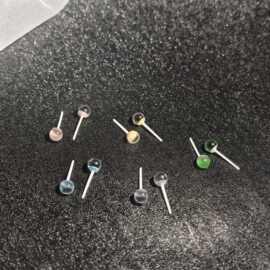 新款糖豆生物陶瓷耳钉女多巴胺可爱养耳洞学生低敏耳饰睡觉免摘