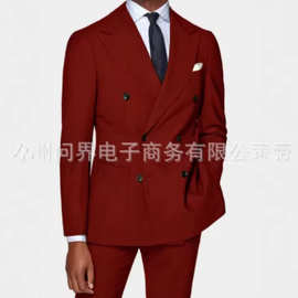 速卖通西服套装男士商务正式场合礼服两件套西装新郎伴郎婚礼派