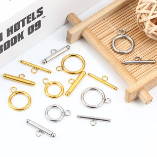 Non-fading stainless steel otbuckle bone stick necklace bracelet connection DIY jewelry accessories connection buckle factory direct sales
