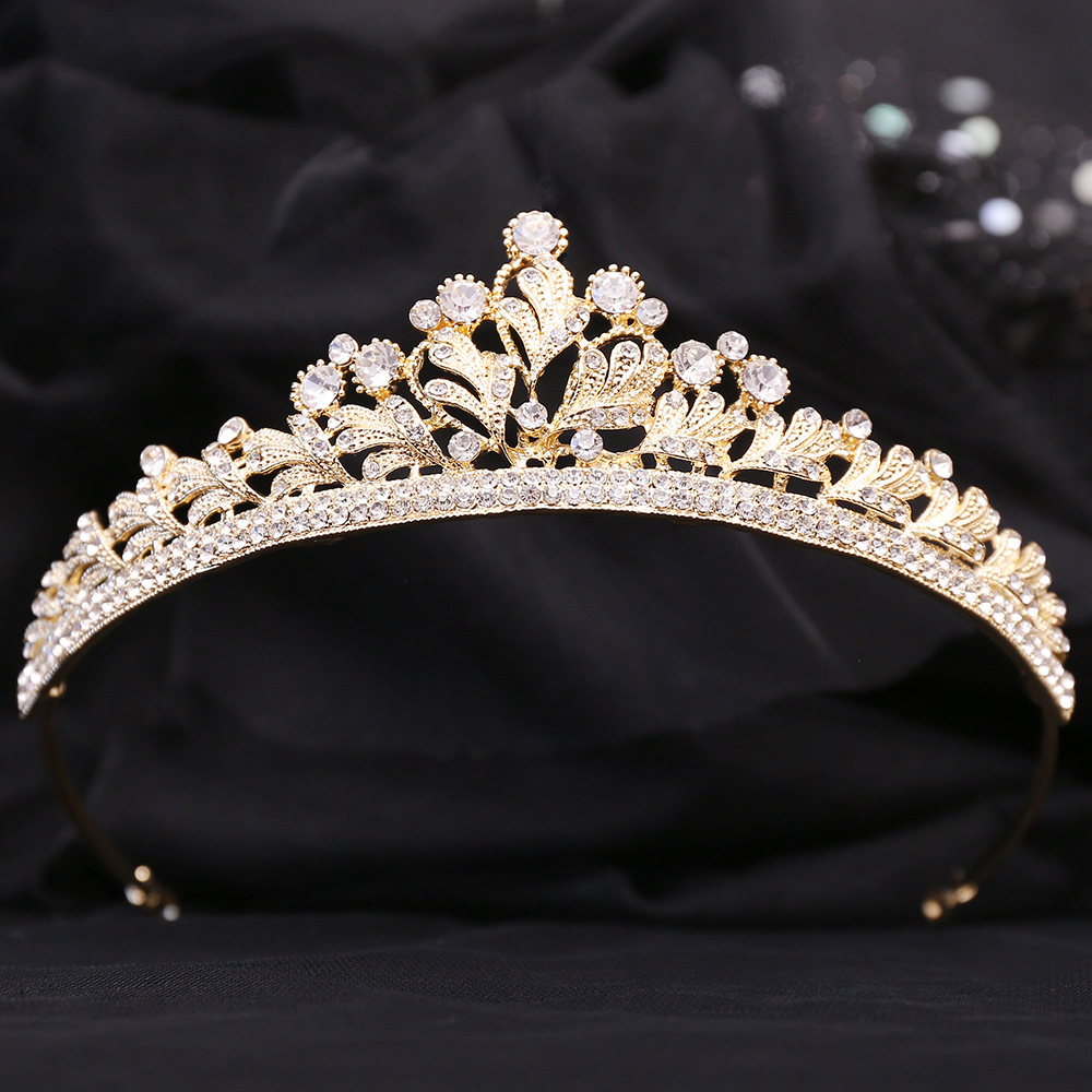 Sweet Shiny Crown Alloy Rhinestone Crown display picture 1