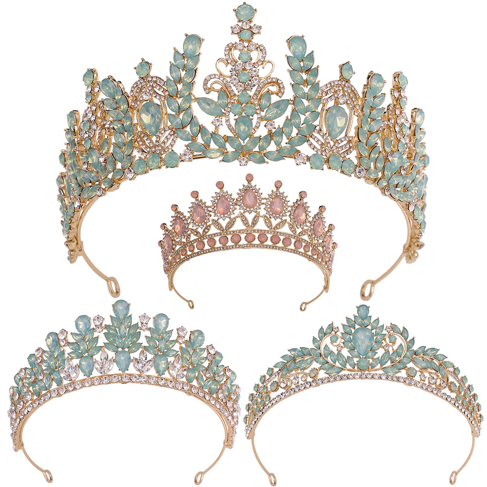 150g Weight Crown Hair Accessories Type 1 Piece Quantity Holiday, Wedding, Birthday Occasion Artificial Crystal, Alloy Material Crown Pattern Women's Gender Diamond Design Simple Style Style Simple Style Women's Crown Artificial Crystal Alloy Diamond Crown 29