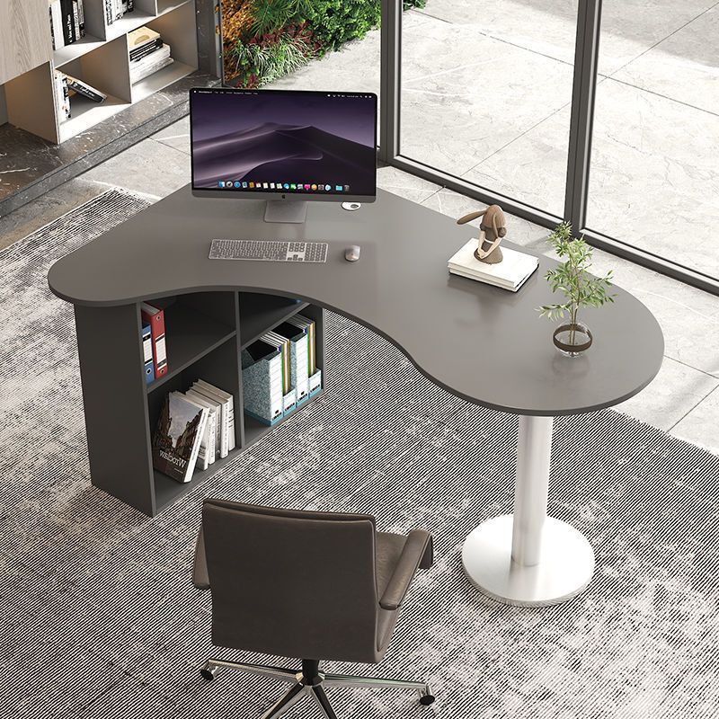 High-End Office Computer Desk Desktop Desk Simple Fan-Shaped Table Curved Manager Desk Single L-Shaped Office Desk High-End Office Computer Desk Desktop Desk Simple Fan-Shaped Table Curved Manager Desk Single L-Shaped Office Desk
