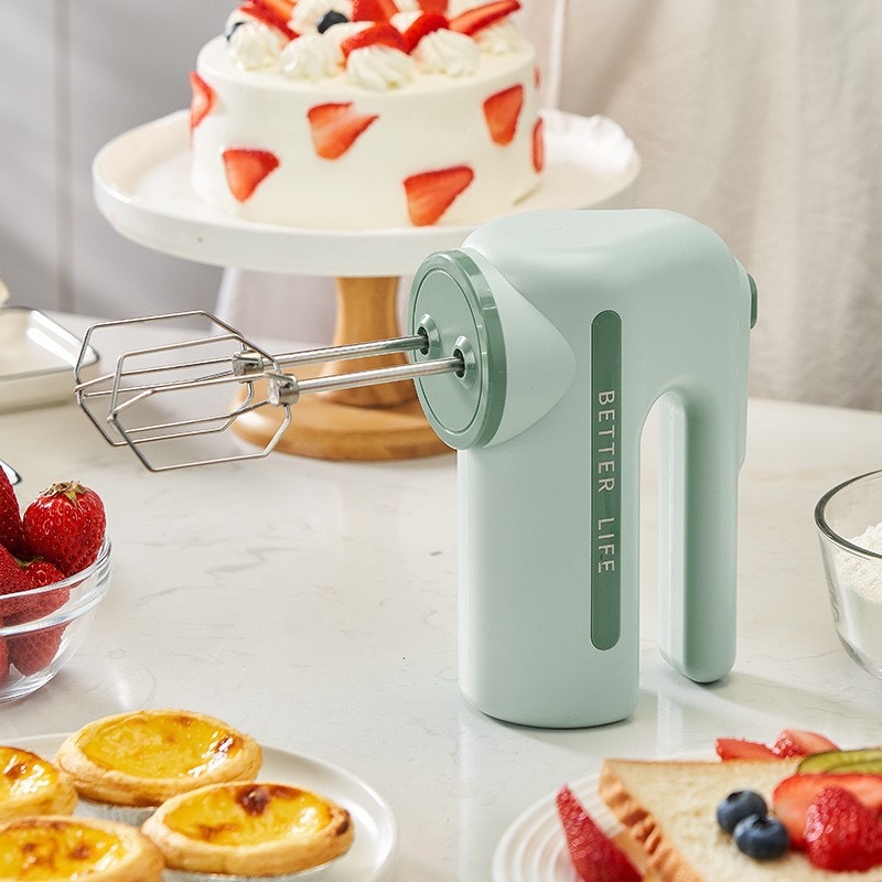 그린 더블 스틱 5 기어 달걀 비터 (원 버튼 리턴 스틱)