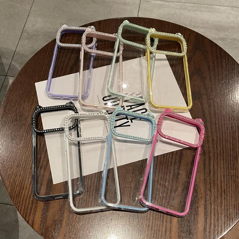 Kt Ear Glue Transparent Shell Suitable for Iphone17 Mobile Phone Case 15 Apple 15Promax Acrylic 16 Groove Kt Ear Glue Transparent Shell Suitable for Iphone17 Mobile Phone Case 15 Apple 15Promax Acrylic 16 Groove