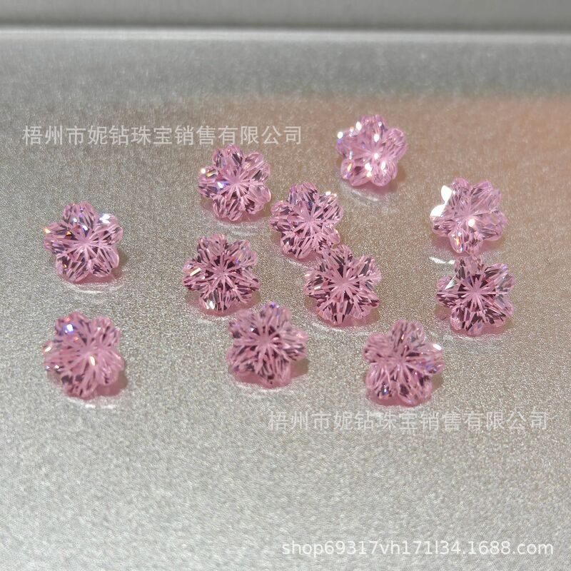Solid Color Cherry Blossom Cut Five-Petal Small Flowers Wholesale Handmade Accessories DIY Wuzhou Fine Craftsmanship Petal Jewelry Zircon Accessories Solid Color Cherry Blossom Cut Five-Petal Small Flowers Wholesale Handmade Accessories DIY Wuzhou Fine Craftsmanship Petal Jewelry Zircon Accessories