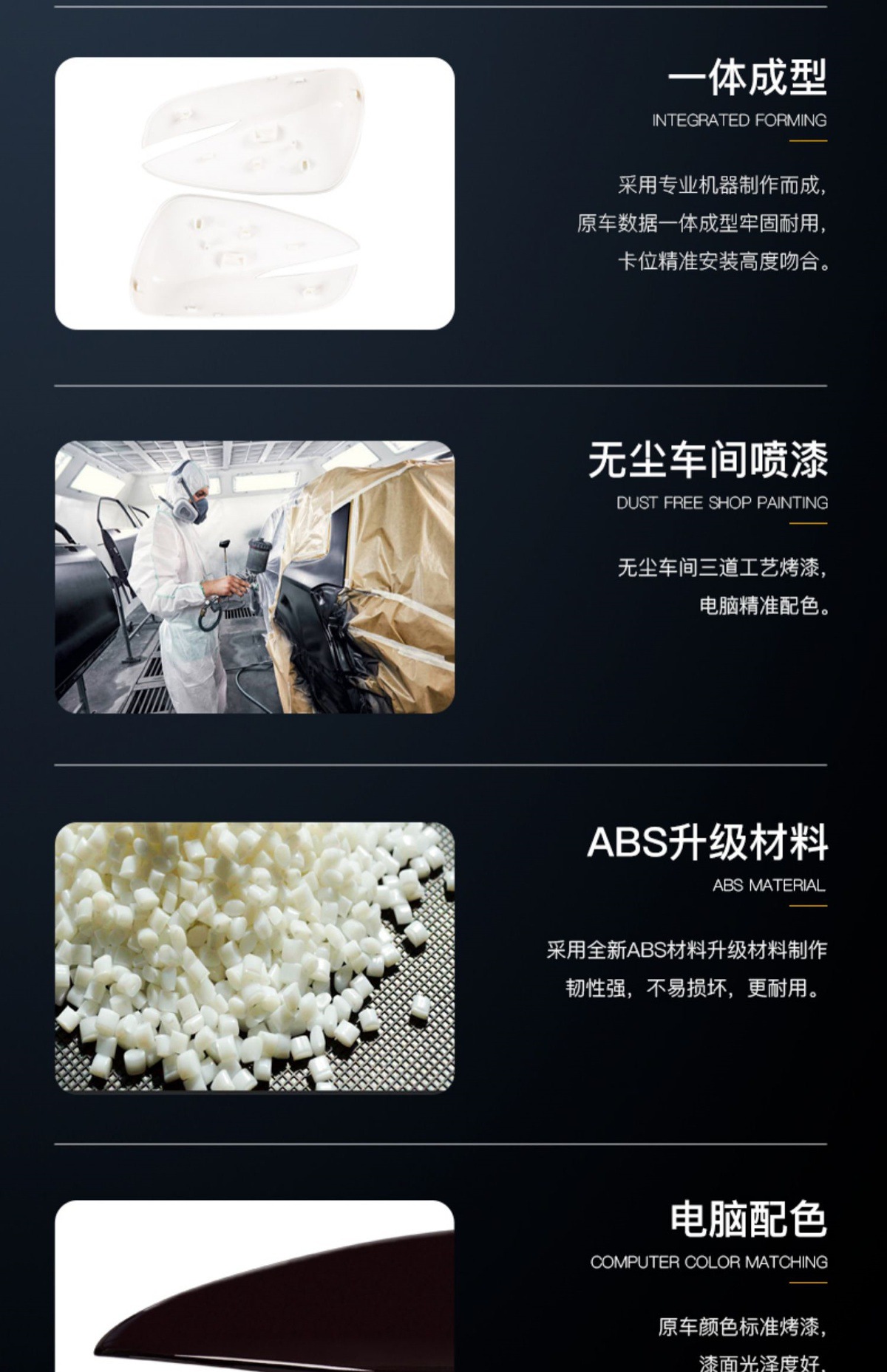 Cx4 Rearview Mirror Housing Cover, Reversing Lens Turn Signal Cx5 Base Inner Cover, Outer Cover, Long Lower Shell