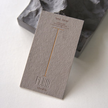 名片定制作订做双面打印刷设计专业灰色烫银金个性创意高端档棉纸