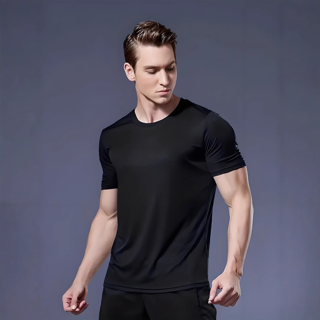 Sports T-Shirt Men's Summer Quick-Drying Casual Sportswear Short-Sleeved Fitness Short-Sleeved Running Quick-Drying Sportswear Men's