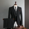 Dark gray single buckle (suit+vest+trousers)