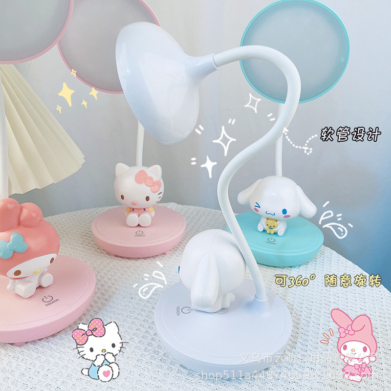 Lámpara de escritorio de lectura de atenuación táctil LED de tres engranajes recargable Carga USB plug-in protección ocular Aprendizaje estudiante titular de la pluma pequeña lámpara de escritorio