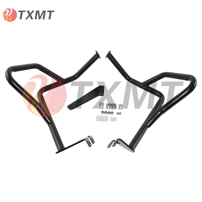 Suitable for Kawasaki Versys 650 15-21 Years of Modified Engine Bumper Engine Anti-Fall Protection (Motorcycle bumper) - upper-guardrail-black