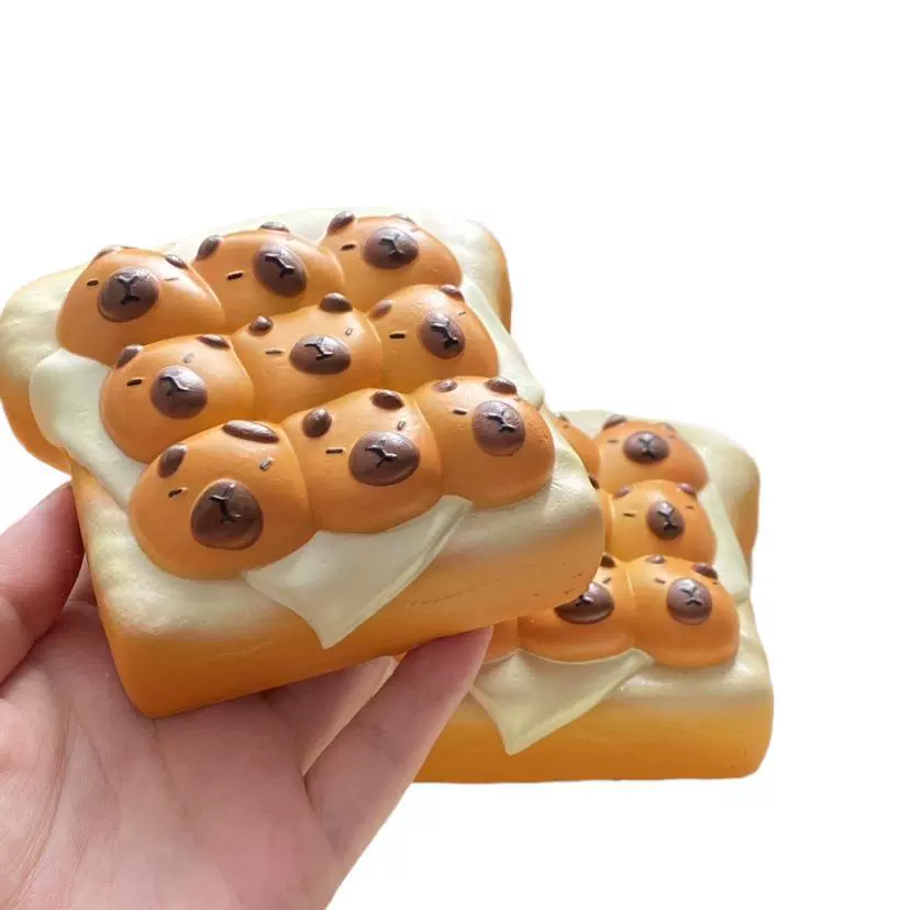 Кукла, игрушка, слайм, тост, антистресс, хлеб