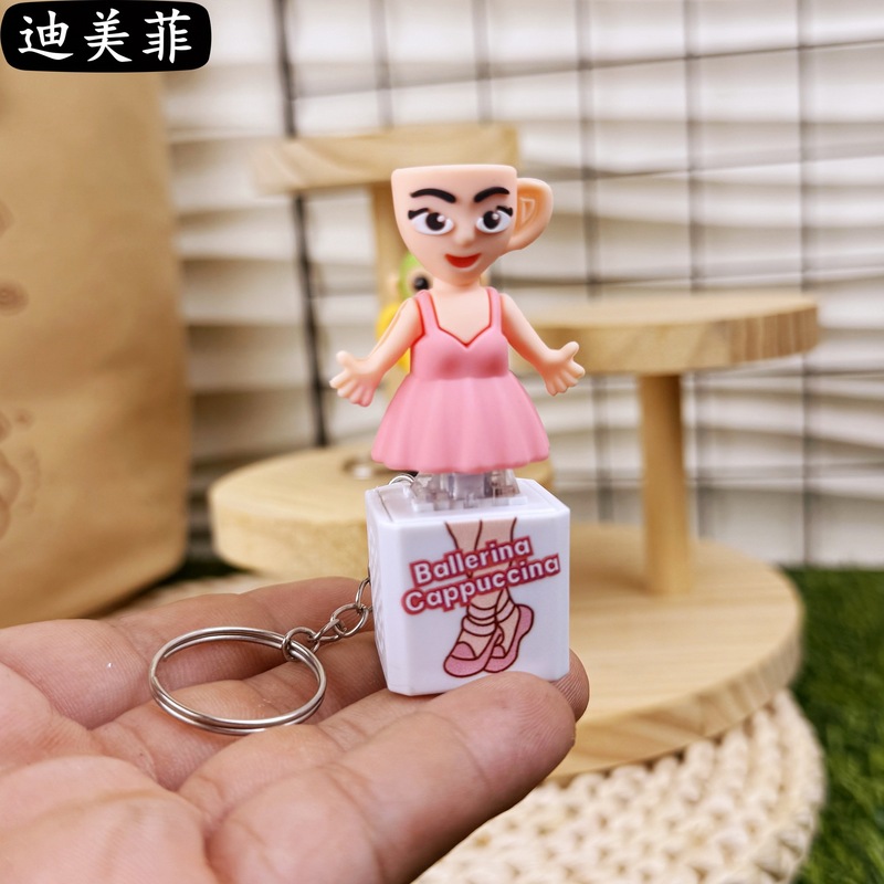 外国AI山海经木棍人tungtungsahu跑鞋鲨鱼按键发声挂件抽象钥匙扣|undefined