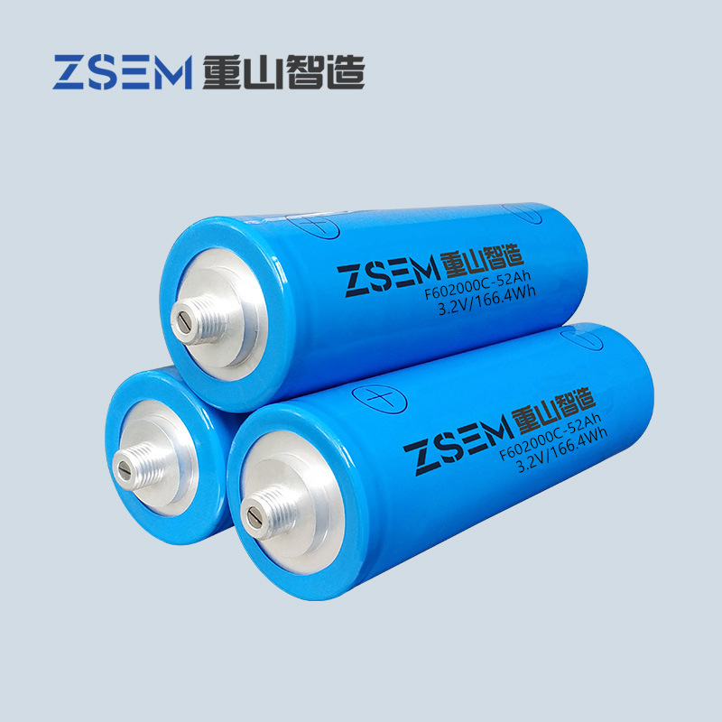 ZSEM 52Ah 磷酸铁锂大圆柱电池 3.2V 新能源电池 电芯厂家供货