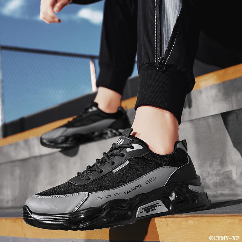 Zapatos de hombre 2024 otoño nuevo estilo de malla transpirable de corte bajo ligero tendencia salvaje zapatos deportivos casuales zapatos de papá para hombre