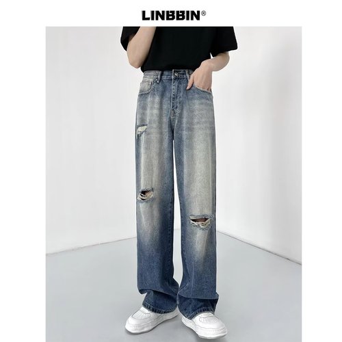 American Retro High Street Straight Leg Wide Leg Casual Pants 2024 New Style Fashion Trend Instagram Long Pants