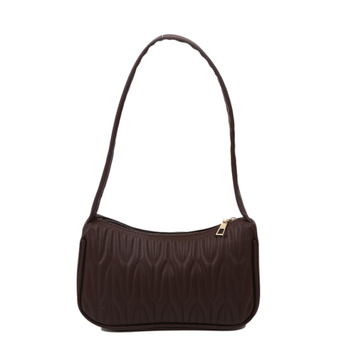  Winter New Casual Shoulder Bag Women's Bag Retro Shoulder Crossbody Bag Casual Commute Baguette Bag