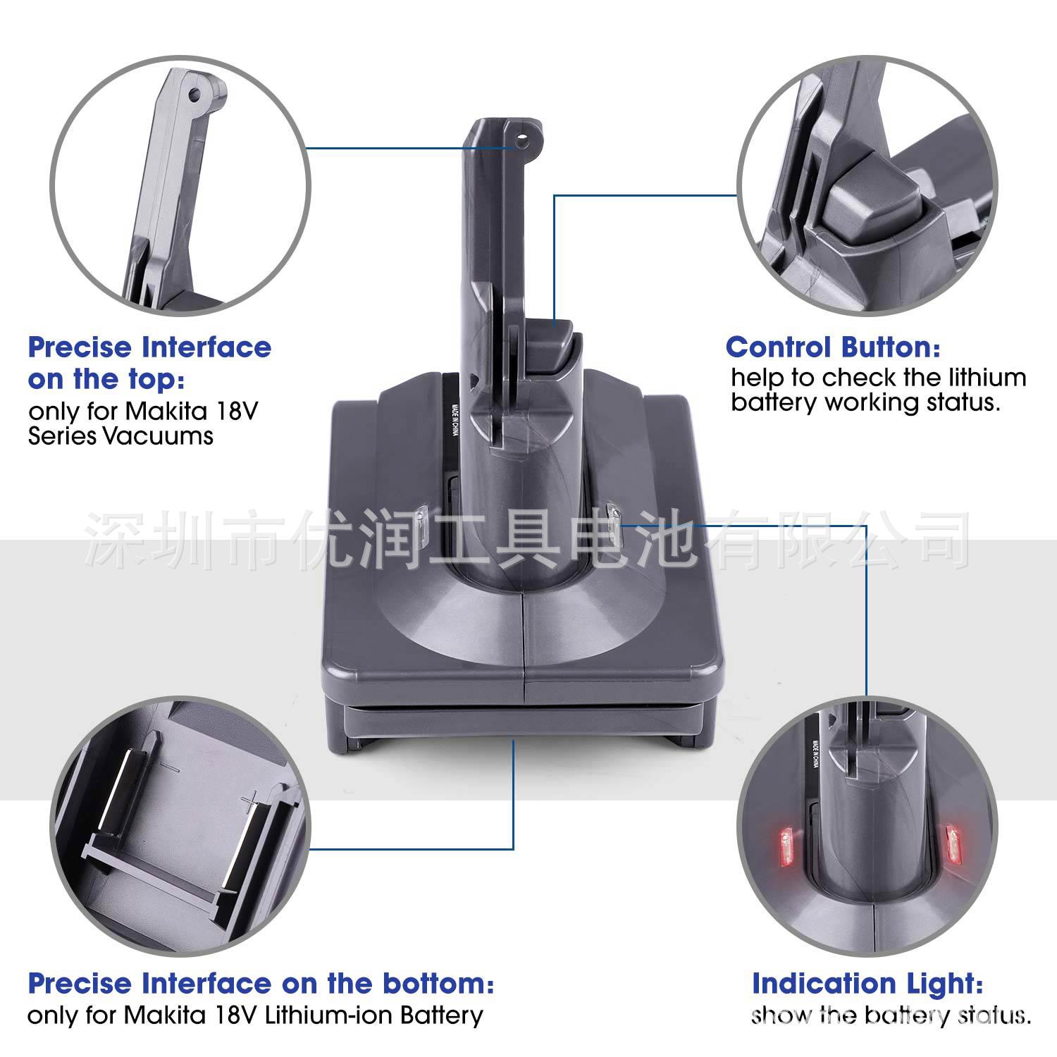Convertidor aplicable a la batería del mivoch de Mutian Dewei al adaptador de la batería de la máquina V6V7V8 de Dyson