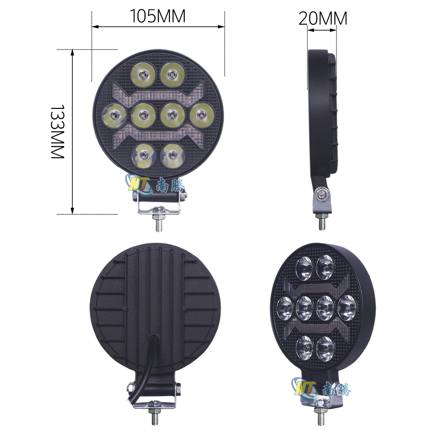 Vehículo todoterreno motocicleta LED spotlight resaltado antivibración transformación superbrillante carretilla elevadora de ingeniería con luz diurna